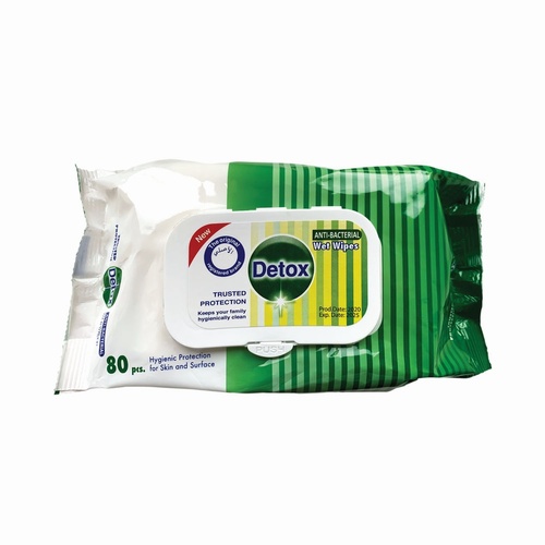 Detox Wet Cleaning Wipes (Pack 80)